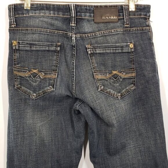 Black Bull Athletic Fit Jeans Dark Wash Size 32 Straight Leg - Picture 5 of 16